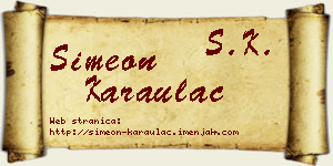 Simeon Karaulac vizit kartica
